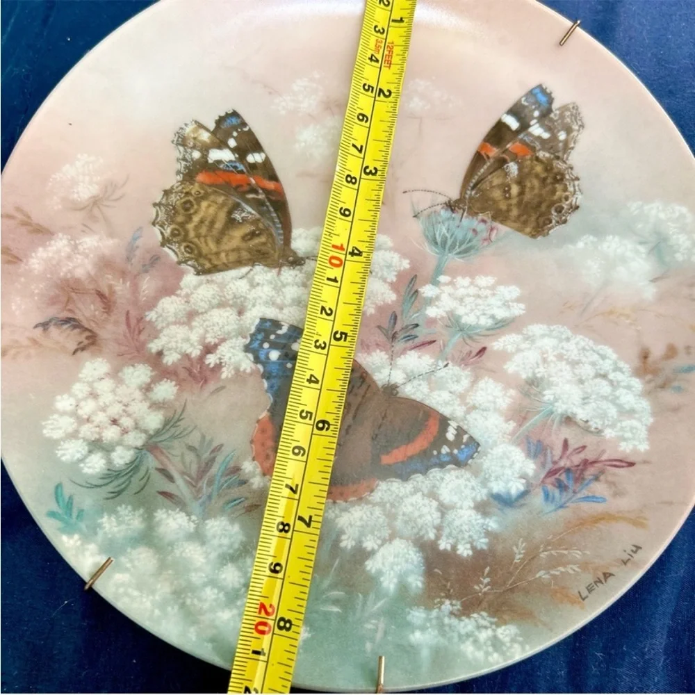❌SOLD  Bradex Red Admirals Wall Hanging Butterfly Plate Decor Art - Picture 3 of 4
